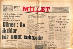 Millet Gazetesi 1 Ağustos 1979 - Seyyid Ahmet Arvasi Türk Gençlik Vakfını Kurdu GZ103622 - 1