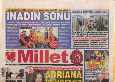 Millet Gazetesi 1 Aralık 2014 - Adriana Lima Yengemiz Oluyor - Öcalan İlk Kez Tarih Verdi ! GZ125501 - 1