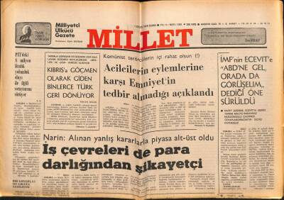 Millet Gazetesi 1 Eylül 1978 - PTTdeki 8 Milyon Liralık Yolsuzluk Olayı İle İlgili Soruşturma Sürüyor GZ79458 - 1