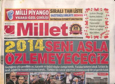 Millet Gazetesi 1 Ocak 2015 - Deniz Seki , Uyuşturucu Ticareti Yapmaktan Yakalandı GZ98258 - 1