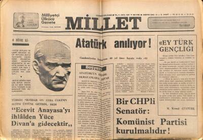 Millet Gazetesi 10 Kasım 1978 - BM Kıbrıstan Askerimizin Çekilmesini İsteyen Tasarıyı Kabul Etti GZ66380 - 2