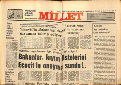 Millet Gazetesi 10 Ocak 1978 - Necmettin Erbakan,Şehit Kanı İle Alınmış Toprakları Veren Vatan Hainidir GZ89748 - 1