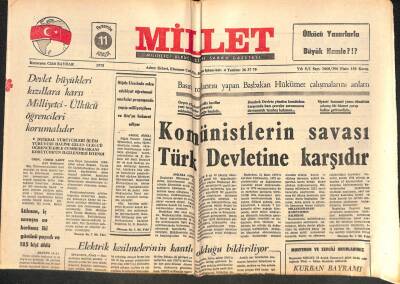 Millet Gazetesi 11 Aralık 1975-Lübnan,İç Savaşın En Korkunç İki Gününü Yaşadı Ve 185 Kişi Öldü GZ102707 - 1