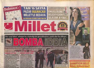 Millet Gazetesi 11 Ocak 2015 - TUSİADa Profesyonel Başkan - Nurgül Yeşilçay Aşka Geldi GZ125500 - 1