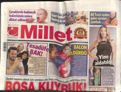 millet Gazetesi 13 Ocak 2015 - Boşa Kuyruk, Kanımız Dondu GZ107691 - 1