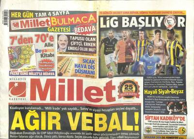 Millet Gazetesi 14 Ağustos 2015 - Meryem Uzerli İstanbula Yerleşiyor GZ105513 - 1