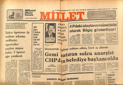 Millet Gazetesi 14 Aralık 1977 - Yüksel Çengel, Gemi Batıran Solcu GZ89631 - 1