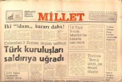 Millet Gazetesi 14 Ekim 1980 - Türk Kuruluşları Saldırıya Uğradı GZ103705 - 2