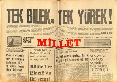 Millet Gazetesi 14 Nisan 1978 - Atalay Ve Karakaş Anarşist Öğrenciler İle Görüştü ! GZ87255 - 1