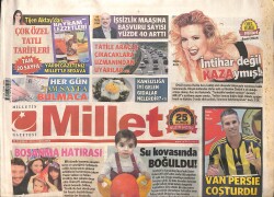 Millet Gazetesi 15 Temmuz 2015 - Harika Avcı : Ayağım Kaydı Düştüm - Arda Kural'ın Dramı GZ159874 - Gökçekoleksiyon