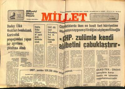 Millet Gazetesi 16 Şubat 1978 - Erzincan Depreminde 25 Kişi Yaralandı * Çağımızda Sömürgeciliğe Karşı Tavır GZ118137 - 1