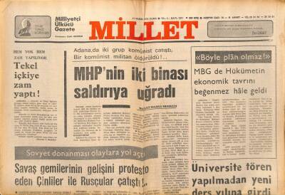 Millet Gazetesi 17 Kasım 1978 - Tekel İşçiye Zam Yaptı GZ89710 - 1