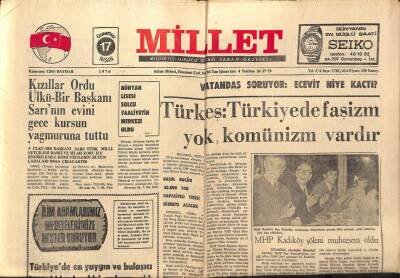Millet Gazetesi 17 Nisan 1976 - Bünyan Lisesi Solcu Faaliyetin Merkezi Oldu GZ89653 - 1