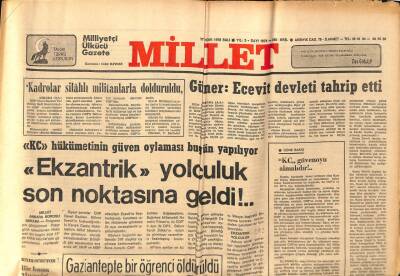 Millet Gazetesi 17 Ocak 1978 - Kadrolar Silahlı Militanlarla Dolduruldu GZ89741 - 1