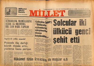 Millet Gazetesi 17 Ocak 1979 - Hükümet Tütün Üreticisini de Mağdur Etti GZ77532 - 1