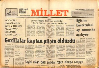 Millet Gazetesi 18 Ekim 1977 - Gerillalar Kaptan Pilotu Öldürdü GZ89728 - 1