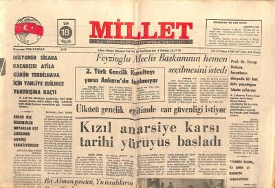 Millet Gazetesi 18 Kasım 1975 - Feyzioğlu Meclis Başkanının Hemen Seçilmesini İstedi GZ103784 - 2