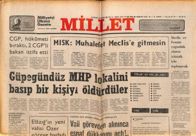 Millet Gazetesi 19 Eylül 1978 - İranda Depremden Ölenlerin Sayısı 11 Bini Geçti GZ79501 - 1