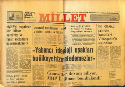 Millet Gazetesi 2 Aralık 1978 - DenktaşKTFDnin Bağımsızlığını İlan Etmekten Başka Çare Yok GZ104167 - 1