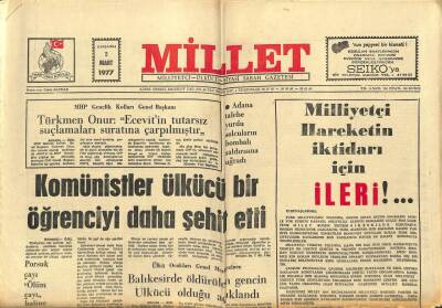 Millet Gazetesi 2 Mart 1977 - Porsuk Çayı Ölüm Çayı Haline Geldi GZ104216 - 1