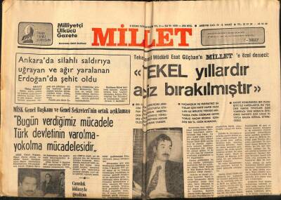 Millet Gazetesi 2 Ocak 1978 - Esat Güçhan,Tekel Yıllardır Aciz Bırakılmıştır GZ89806 - 1