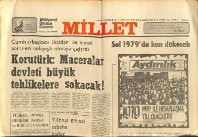 Millet Gazetesi 2 Ocak 1979 - Sol 1979da Kan Dökecek GZ104157 - 1