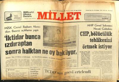Millet Gazetesi 20 Ağustos 1979 - İran Ordusu Harekete Hazır Bekliyor GZ104169 - 1