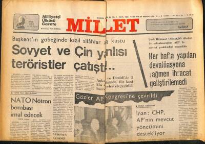 Millet Gazetesi 20 Ekim 1978 - Sovyet Ve Çin Yanlısı Teröristler Çatıştı GZ89742 - 1
