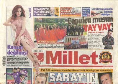 Millet Gazetesi 20 Mayıs 2015 - Deniz Seki Kanser Değilmiş GZ116597 - 1