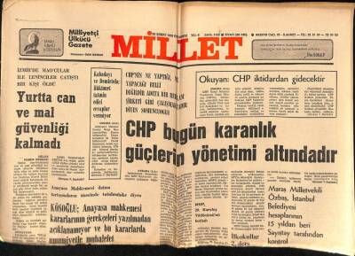 Millet Gazetesi 20 Şubat 1978 - Topaktaş Bazı Bakanlıklarda 465 Memurun İşine Son Verildi GZ72517 - 2