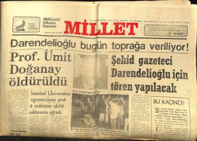 Millet Gazetesi 21 Kasım 1979 - İlhan Derenoğlu Toprağa Veriliyor GZ104180 - 1