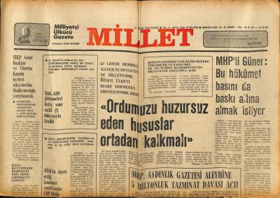 Millet Gazetesi 21 Ocak 1979 - Kara Kuvvetleri Komutanı Org. Ersin Amerikaya Gidiyor GZ87239 - 1
