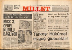 Millet Gazetesi 22 Aralık 1978 - Alparslan Türkeş,Hükümet Er Geç Gidecektir GZ66421 - 2