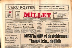Millet Gazetesi 22 Nisan 1977 - Amerika Silah Ambargosunu Kaldırdı GZ103632 - 1