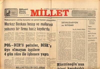 Millet Gazetesi 23 Ağustos 1978 - Müezzinoğlunun İkinci Kaçakçılık Olayı Ortaya Çıktı GZ89607 - 1