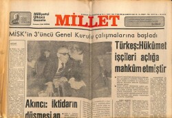 Millet Gazetesi 23 Aralık 1978 - TürkeşHükümet İşçileri Açlığa Mahkum Etmiştir GZ66412 - 1