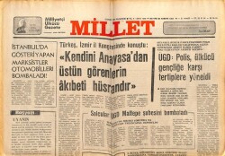Millet Gazetesi 23 Ekim 1978 - Kendini Anayasadan Üstün Görenlerin Sonu Hüsrandır GZ66390 - 1
