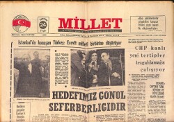 Millet Gazetesi 24 Eylül 1975 - İstanbul'da Konuşan Türkeş : Ecevit Milleti Birbirine Düşürüyor - Başkan Ford 3. Defa Suikastan Kurtuldu GZ158701 - Gökçekoleksiyon