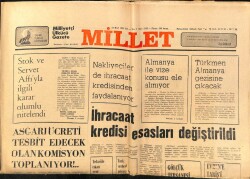 Millet Gazetesi 24 Mart 1981 - Almanya İle Vize Konusu Ele Alınıyor GZ66391 - 1