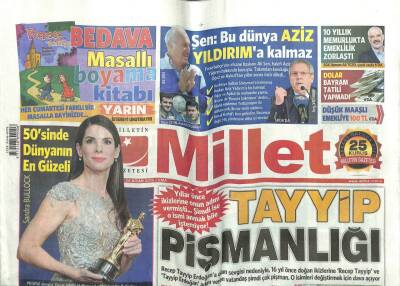 Millet Gazetesi 24 Nisan 2015 - Tayyip Pişmanlığı GZ107269 - 1