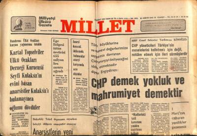 Millet Gazetesi 24 Şubat 1978 - Ege Bölgesi Tütün Üreticisi 655 Milyon Lira Zarara Uğradı GZ72515 - 2