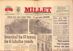 Millet Gazetesi 25 Eylül 1975 - Türkeş : AP Ve CHP İktidarları Türkiye'yi Daima Geri Bıraktırdı GZ158702 - Gökçekoleksiyon