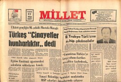 Millet Gazetesi 27 Nisan 1977 - Batı Trakya Türküne Sahip Çıkılmalıdır GZ103626 - 1
