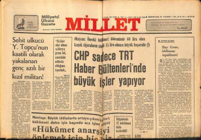 Millet Gazetesi 27 Ocak 1978 - Necmettin Erbakan Başsavcı Görevini Yapmıyor GZ89756 - 1