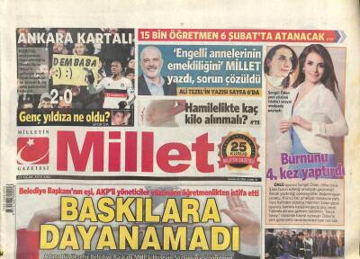 Millet Gazetesi 27 Ocak 2015 - Aleksis Çipras , Başpiskoposun Önünde Dini Yemin Etmedi GZ105514 - 1