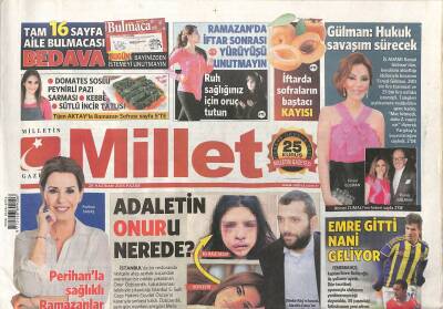 Millet Gazetesi 28 Haziran 2015 - Emre Belözoğlu Gitti Nani Geliyor - Sandro Harekatı GZ124770 - 1