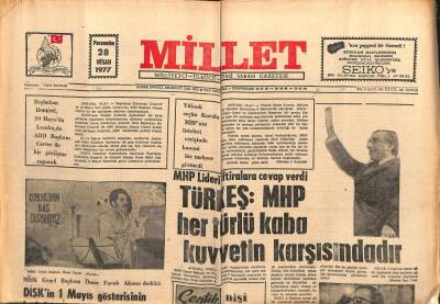 Millet Gazetesi 28 Nisan 1977 - Ömer Faruk Akıncı Dedi ki GZ103624 - 1