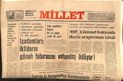Millet Gazetesi 28 Ocak 1979 - Dünyanın En Zengini Rockefeller Öldü GZ103609 - 2