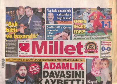 Millet Gazetesi 28 Ocak 2015 - Sürpriz Şekilde Eşi Çağla Şıkelden Boşanan Emre Altuğ , Samimi Açıklamalarda Bulundu GZ106107 - 1