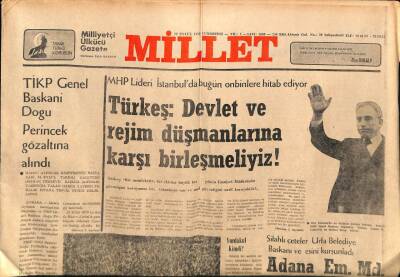 Millet Gazetesi 29 Eylül 1979 - Artvinde 9 Komünist Savcılıkça Tutuklandı GZ69024 - 1